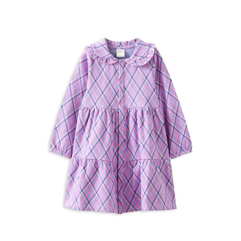 Milky Playtime Check Dress image number 0